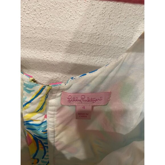 Lilly Pulitzer Delia Shift You Gotta Regatta Dress Womens 4 Sailboat Sleeveless - Picture 4 of 5